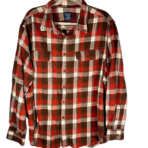 Faded Glory Other - Vintage 90s Faded Glory red flannel plaid buttondown shirt 2XL